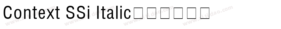 Context SSi Italic字体转换